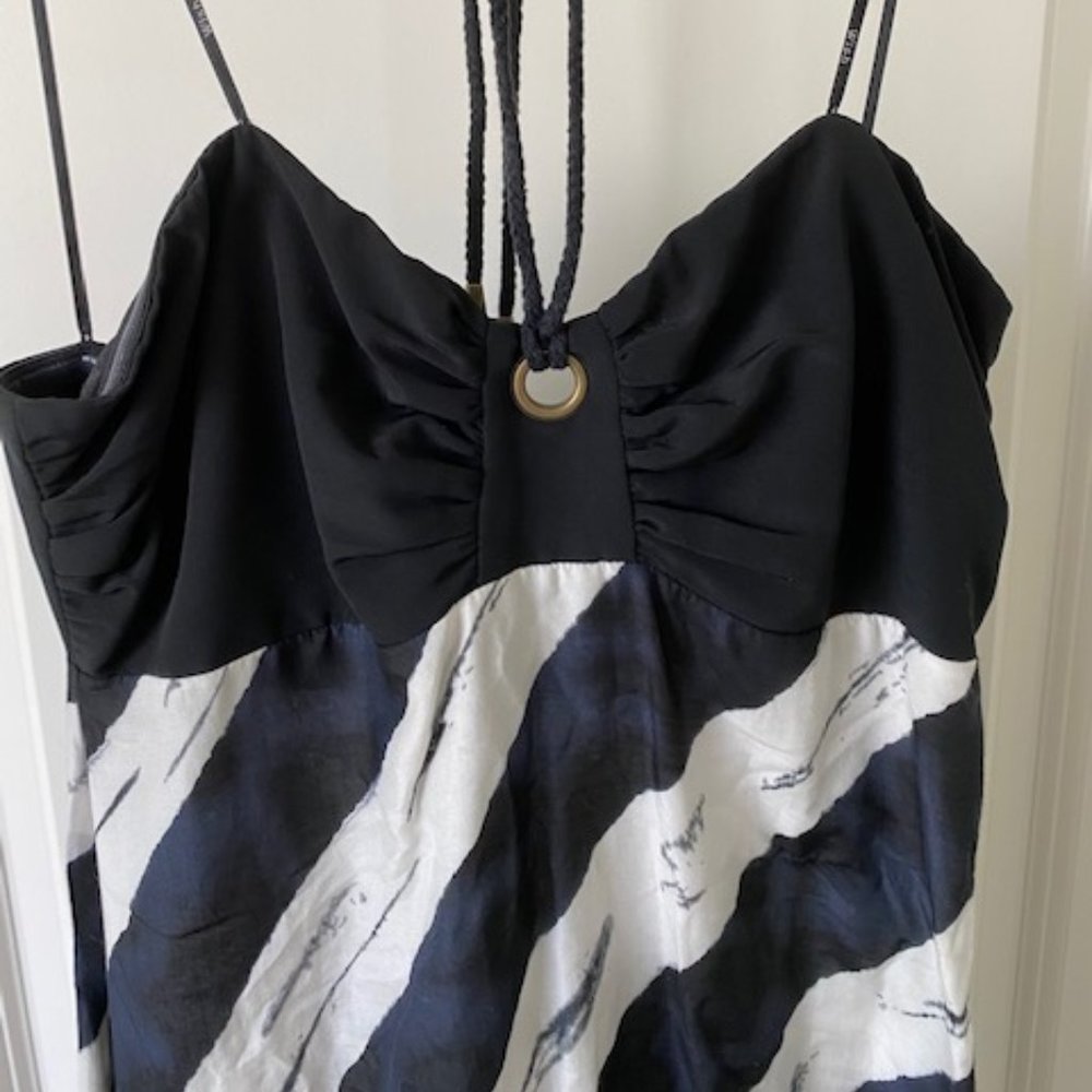 Formal Maxi Black and White Dress